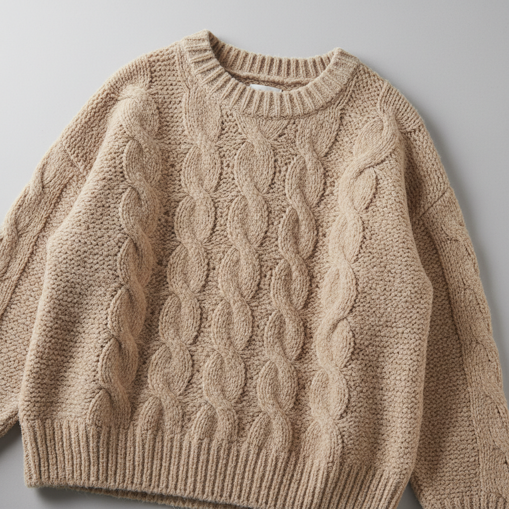 Gebreide Trui Beige - Warm en Comfortabel