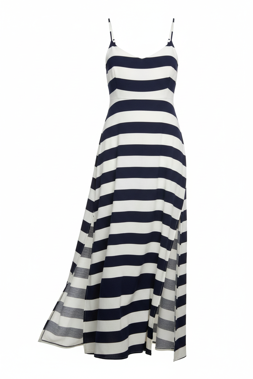 Gestreepte Maxi Jurk - Zomerse Elegantie